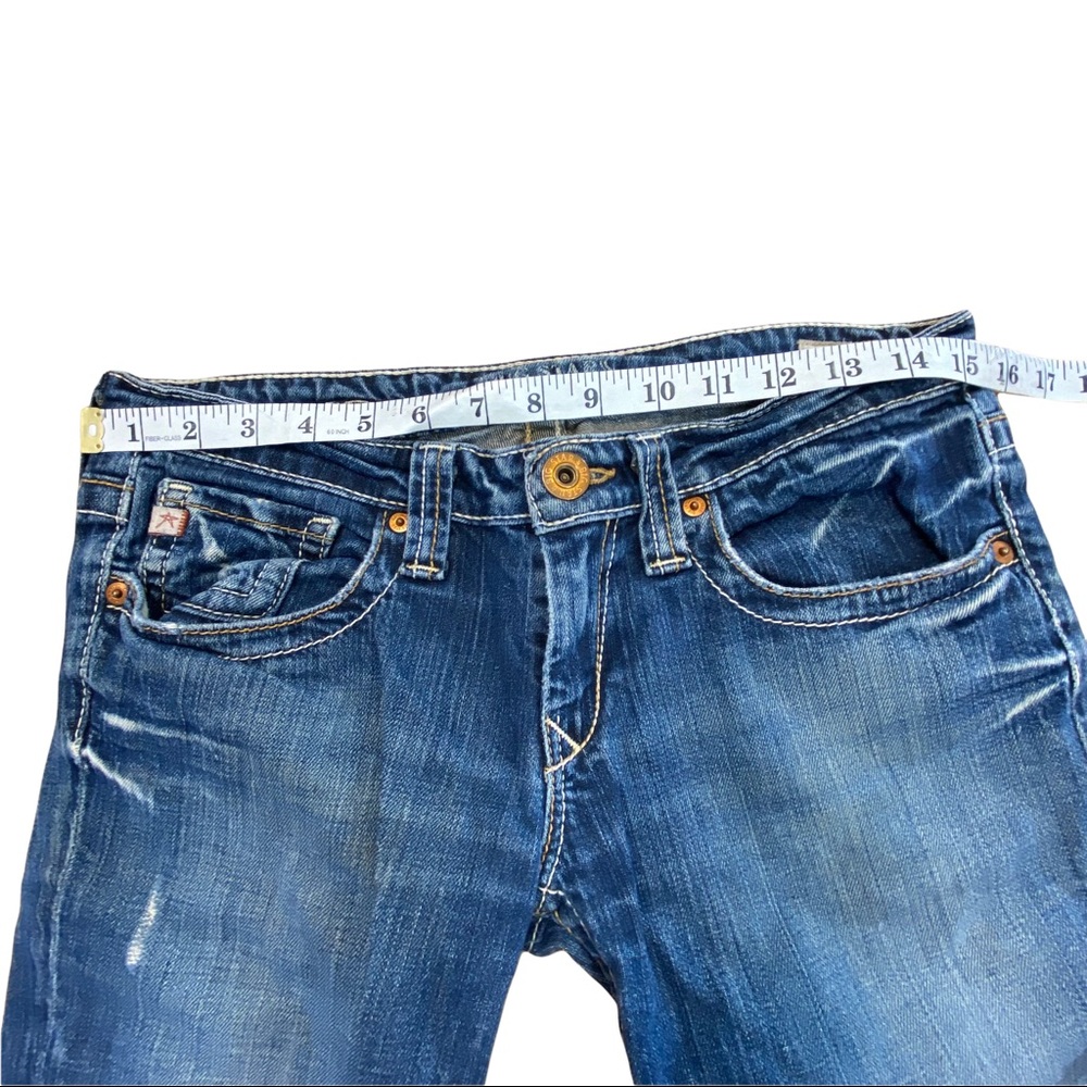 Big Star Casey boot cut jeans 28 regular Gold Thread Flap pockets 30x29 USA - Picture 13 of 13